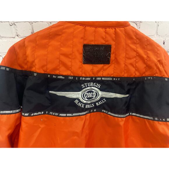 Harley Davidson Sturgis Black Hills Rally 2003 Bomber Jacket Size Large - Picture 6 of 8